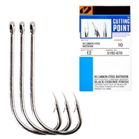 fishing hooks 8 12pcspact high carbon steel sharp treble barbed hook with ringed bass carp fishhooks fishing tackle