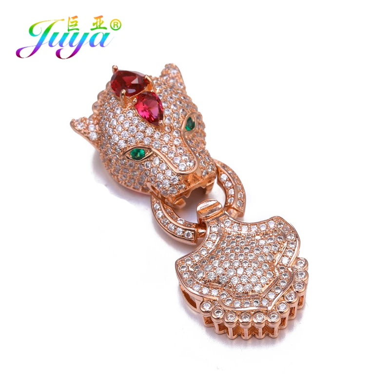 Rose Gold Juya Ali Moda кубический цирконий декоративный Дракон крепеж разъемы для DIY натуральный камень барокко Жемчуг Ювелирные изделия с кистями изготовления - Цвет: Rose Gold