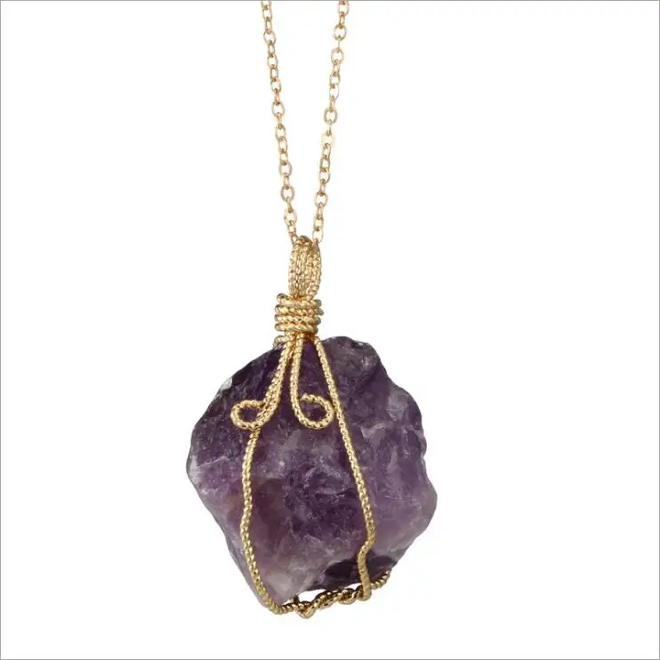 Радужный кулон из натурального камня ожерелье Мода Кристалл Чакра с камнями