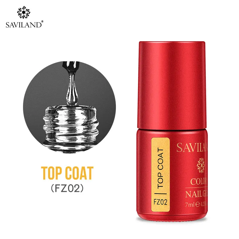 7ml top coat Saviland 15 мл Хамелеон цвета УФ Гель-лак для ногтей изменение температуры Цвет гель лак термо Полупостоянный Лаки лак для ногтей - Цвет: 7ml top coat