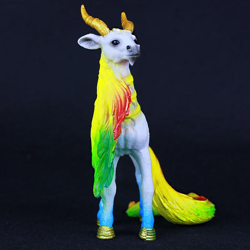 Красочная игрушка единорог моделирование мини модели с рисунками животных