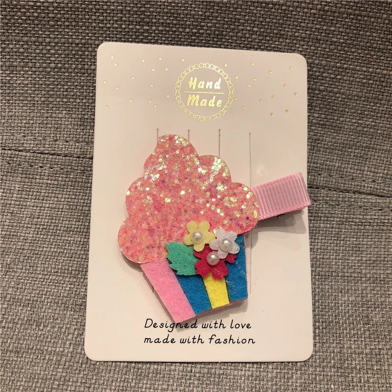 1 шт. Блестящие Блестки радужные звезды значок заколки для волос торт Единорог