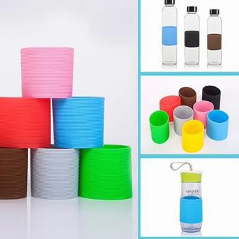 Silicone Coffee Mug Wraps Sleeves Ceramic Cup Sleeves Recyclable Heat Proof Glass Water Cup Sleeves Cup Cover