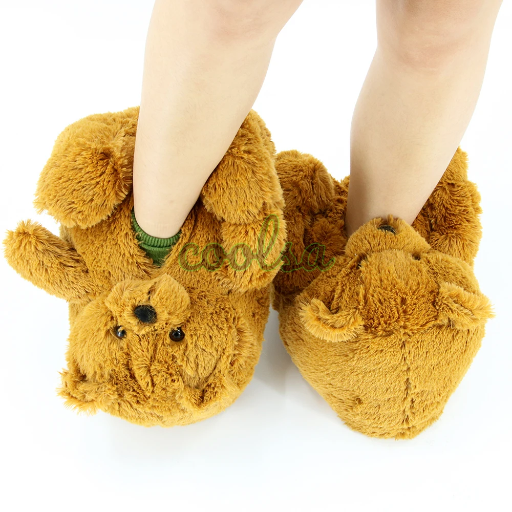 

Winter House Shoes Teddy Bear Slippers Women Plush Flip Flops Cute Cartoon Bear Soft Home Slipper Female Warm Funny Indoor Shoes