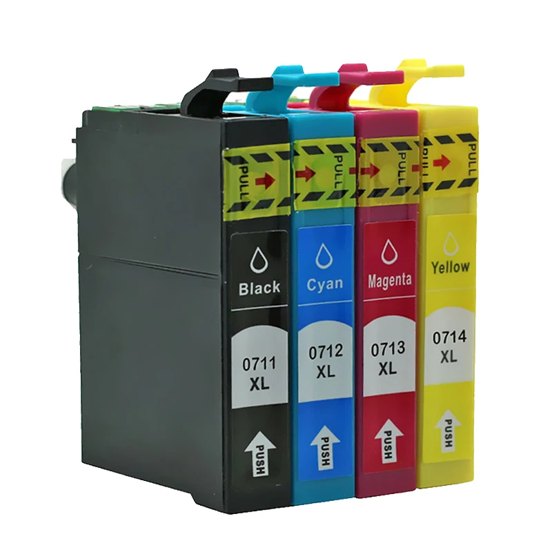 4 шт. совместимый чернильный картридж для принтера Epson T0711 T0712 T0713 T0714 epson Stylus D78 D92 D120