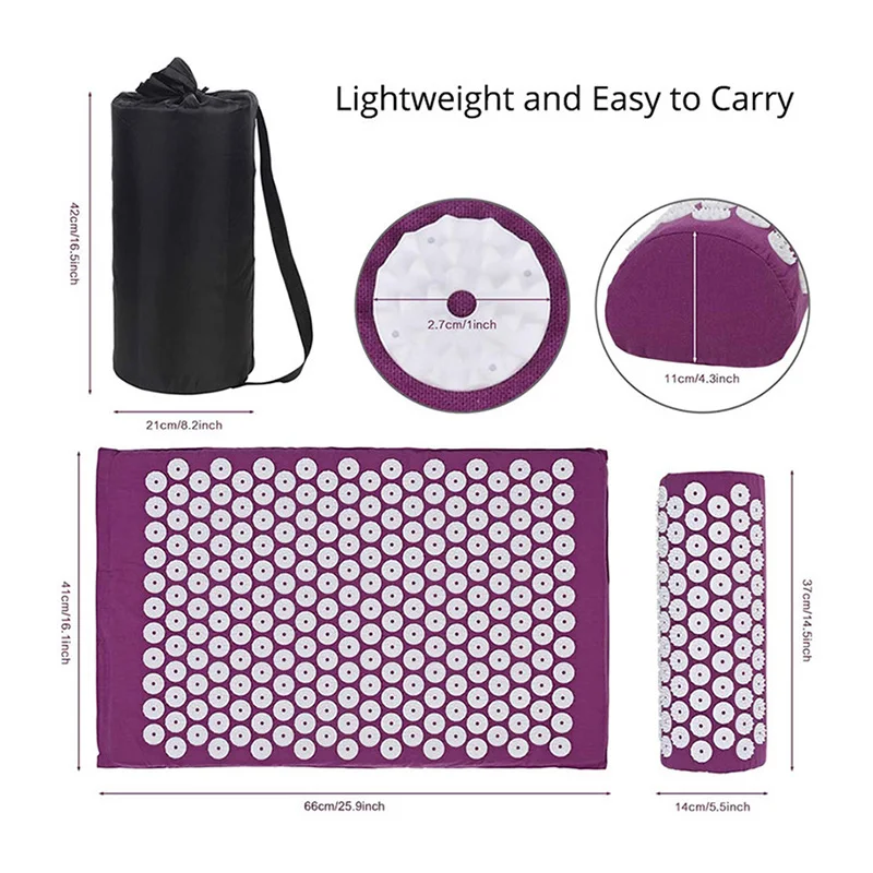 Массажный коврик и Подушка Комплект ремень коврика для йоги ковер