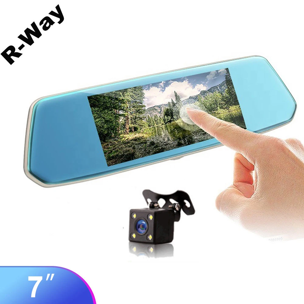 R-Way Автомобильный видеорегистратор 7 0 дюйма сенсорный FHD 1080P ночное видение