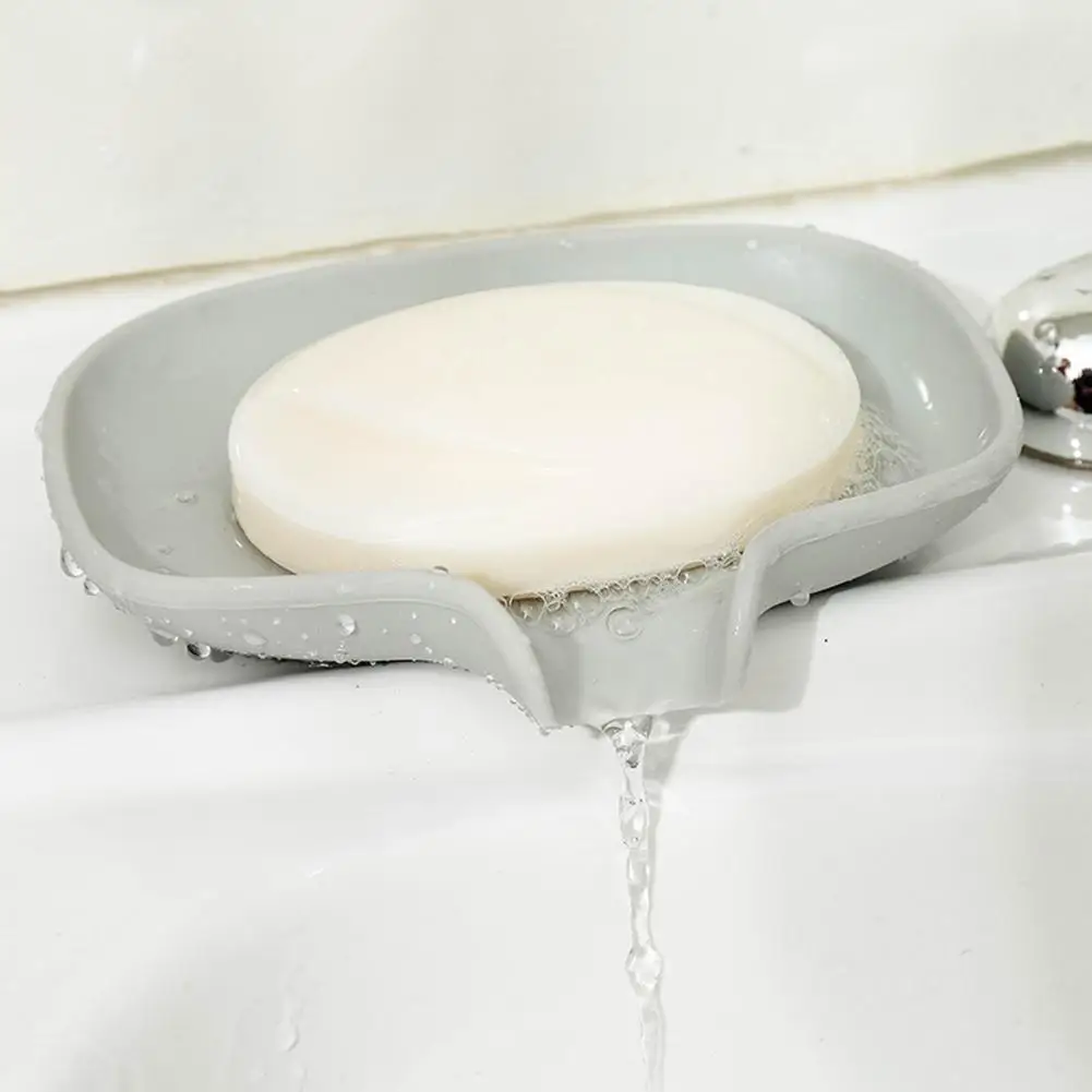 Нескользящая губка для душа ванной комнаты поднос мыла подставка слива