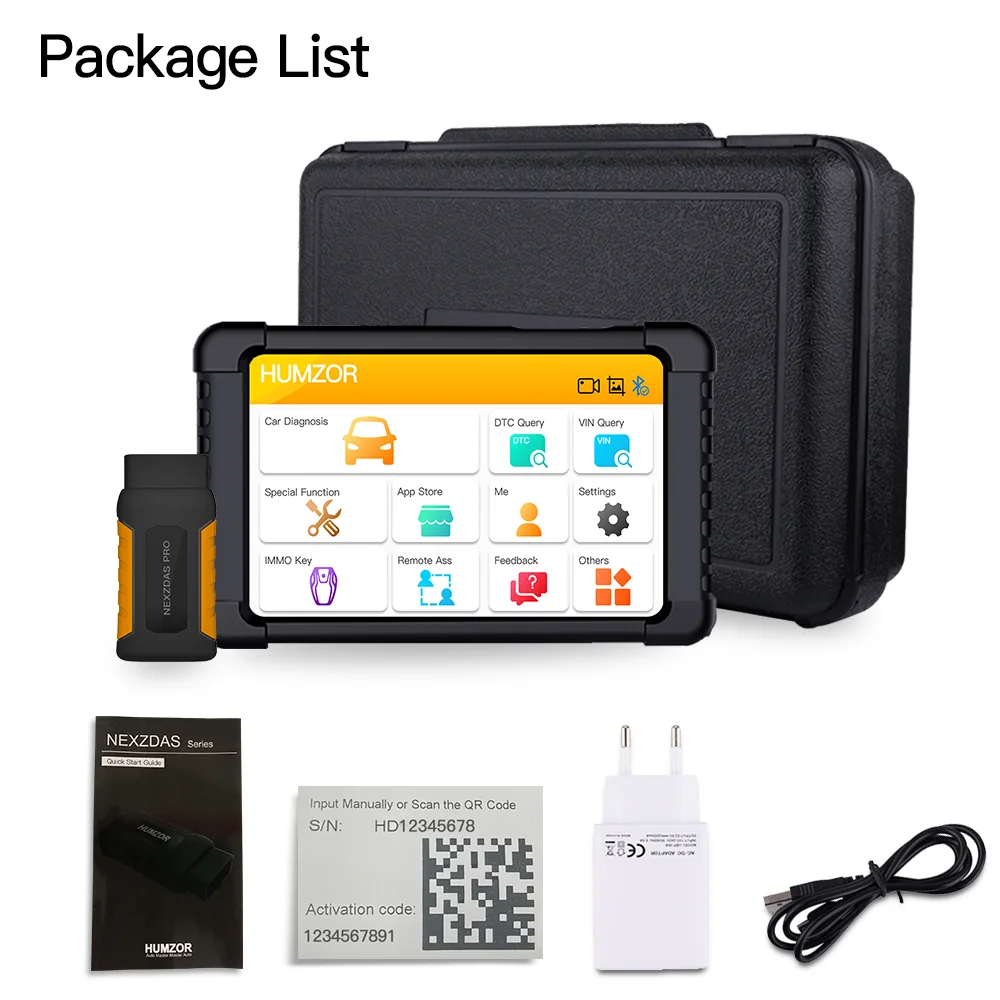 Humzor NexzDAS Pro полная система Bluetooth Авто диагностический инструмент OBD2 сканер