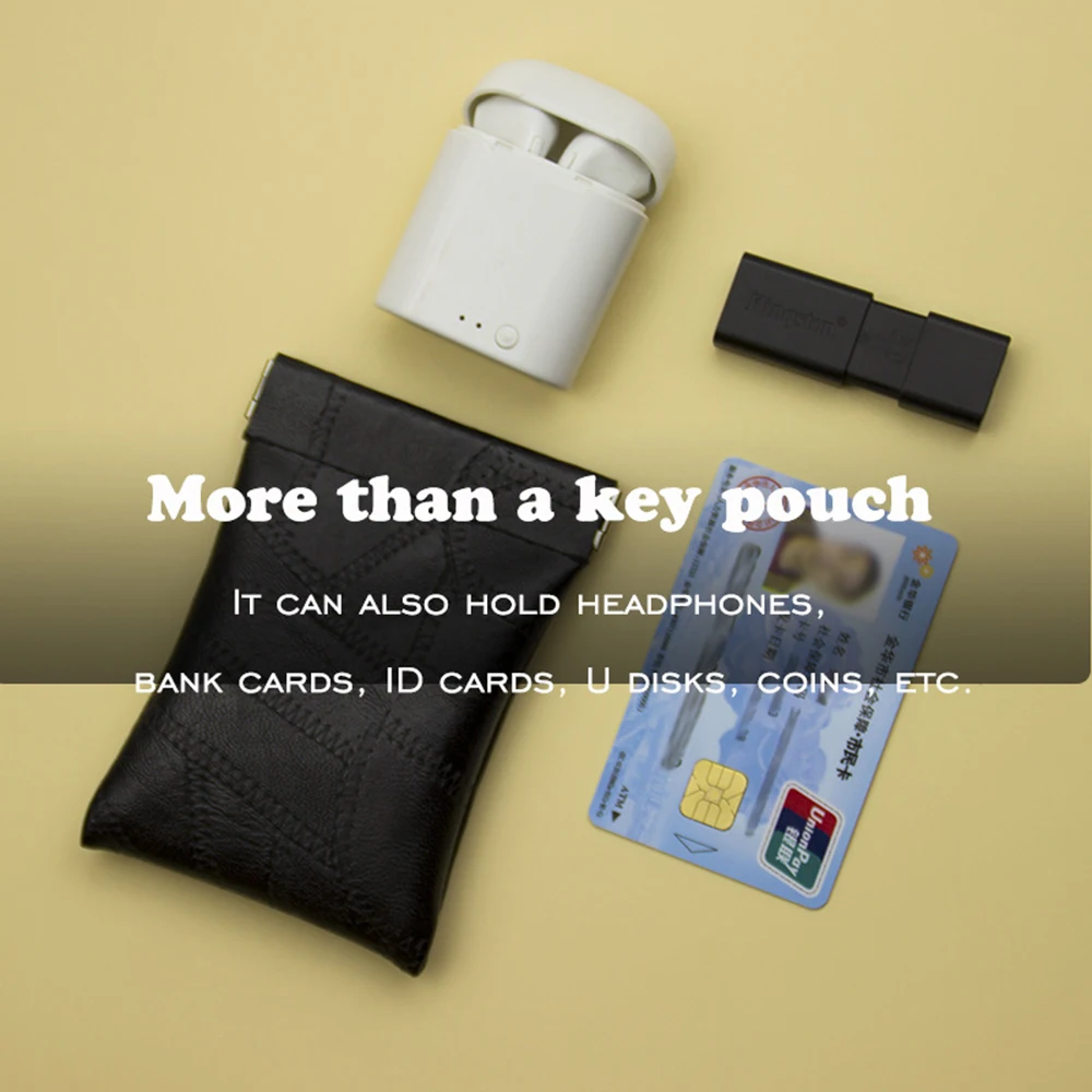 

Fashion Leather Long Pocket Key Wallet Keyring Coin Purse Women Men Small Short Money Change Bag Little Card Holder