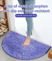 thicken soft carpet slip resistant bathing room rug floor door mat dirt barrier semi circle floor door cushion mat rug car