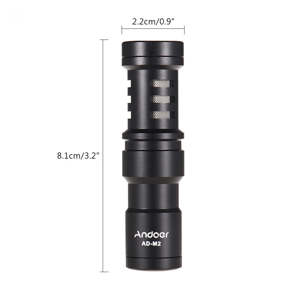 Andoer AD-M2 микрофон металлический видео 3 5 мм разъем для huawei смартфон Canon Nikon sony DSLR