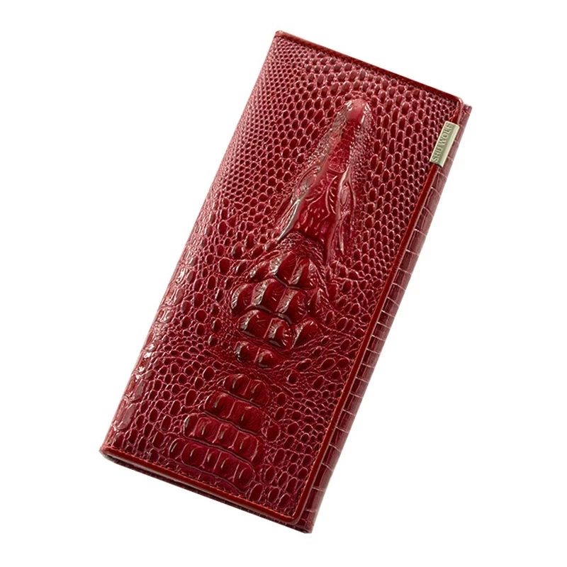 Women Wallets Fashion Lady Wristlet Handbags Long Crocodile Skin Money Bag Fallow Coin Purse Cards ID Holder Clutch Woman Wallet