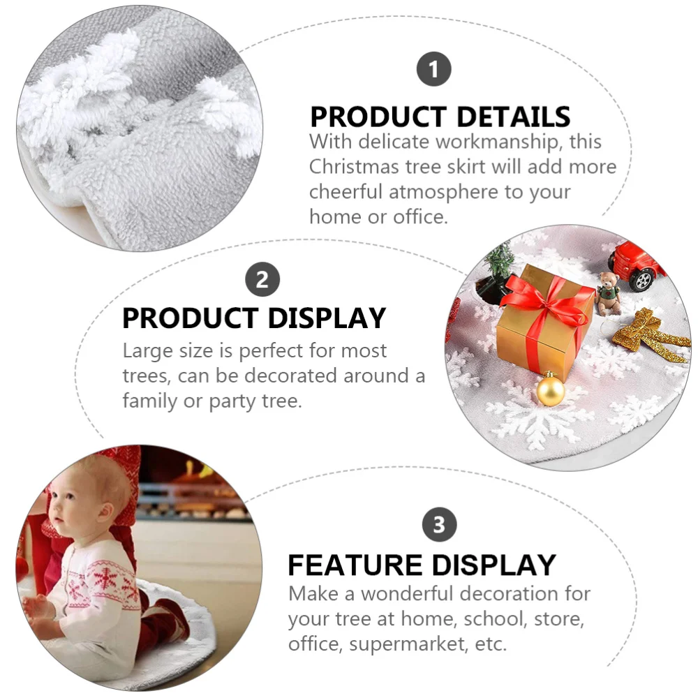 

Christmas Festival Tree Skirt Decorative Tree Decor Ornament Accessory
