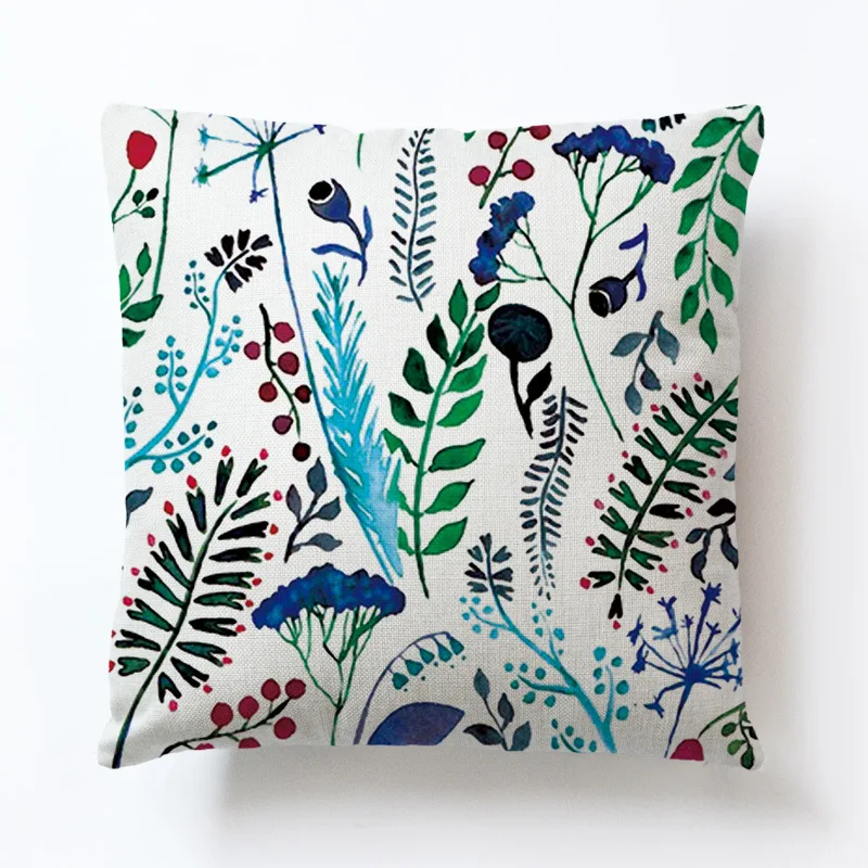 Тропический зеленый завод Монстер с цветочным принтом Декоративные диванные