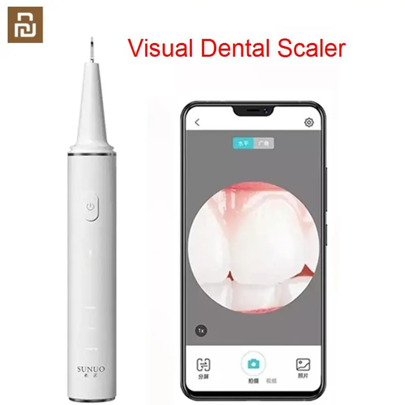

Youpin SUNUO Smart Visual Ultrasonic Dental Scaler 500W HD Endoscope IPX7 Waterproof Three Cleaning Modes Oral Clean With App
