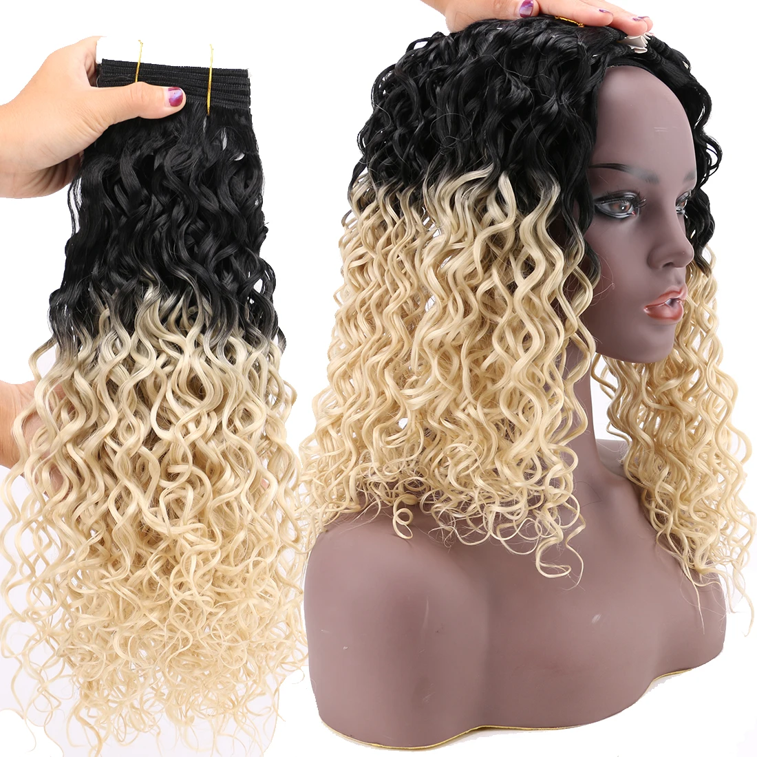 FSRHAIR 8-20 дюймов P1/30 P4/30 пучки волос влажная волна высокотемпературное СИНТЕТИЧЕСКОЕ Наращивание волос 100 г пучок волос