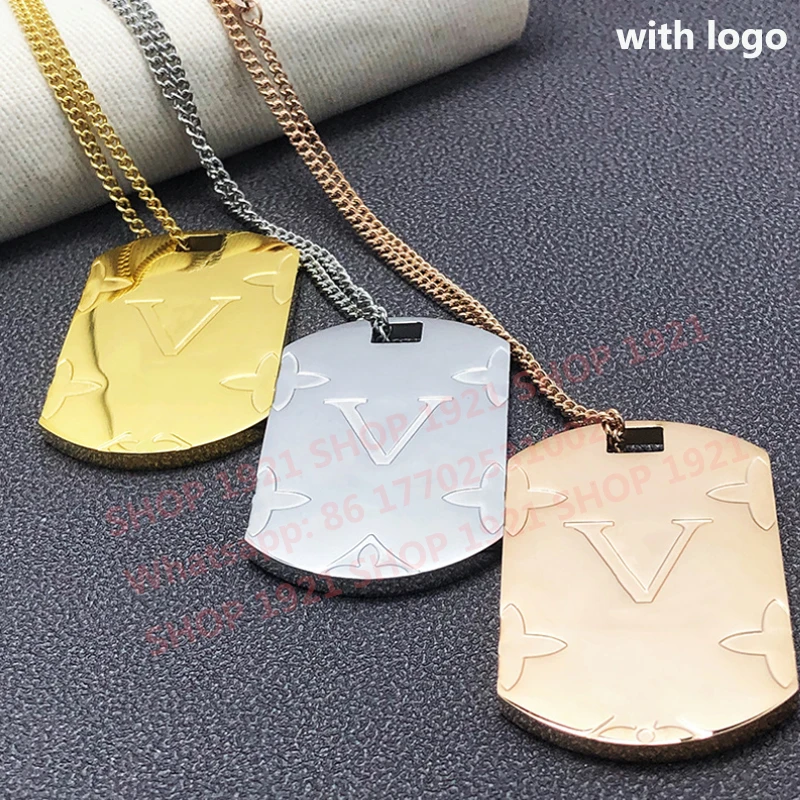 

Новое ожерелье из титановой стали со старым цветком и кожаной табличкой, военные брендовые ювелирные изделия, подвеска из клееной кожи, опт...