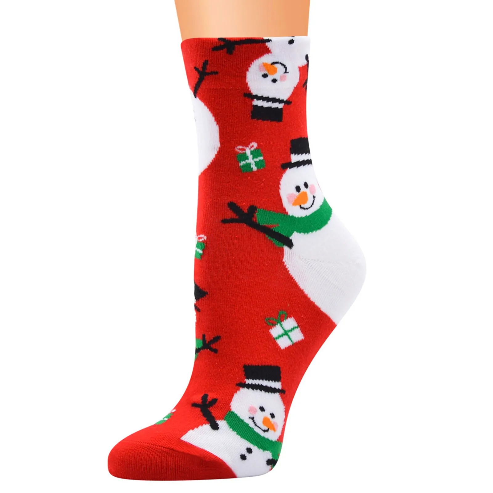 

1Pairs Men/Women Cotton Cartoon Christmas Socks Cute Santa Claus Elk Snow Funny Sock Happy Winter New Year Socks Christmas Gift