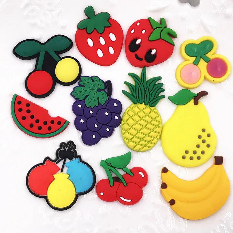 11 шт фрукты различная икона силиконовые аксессуары арбуз Flatback для рюкзака