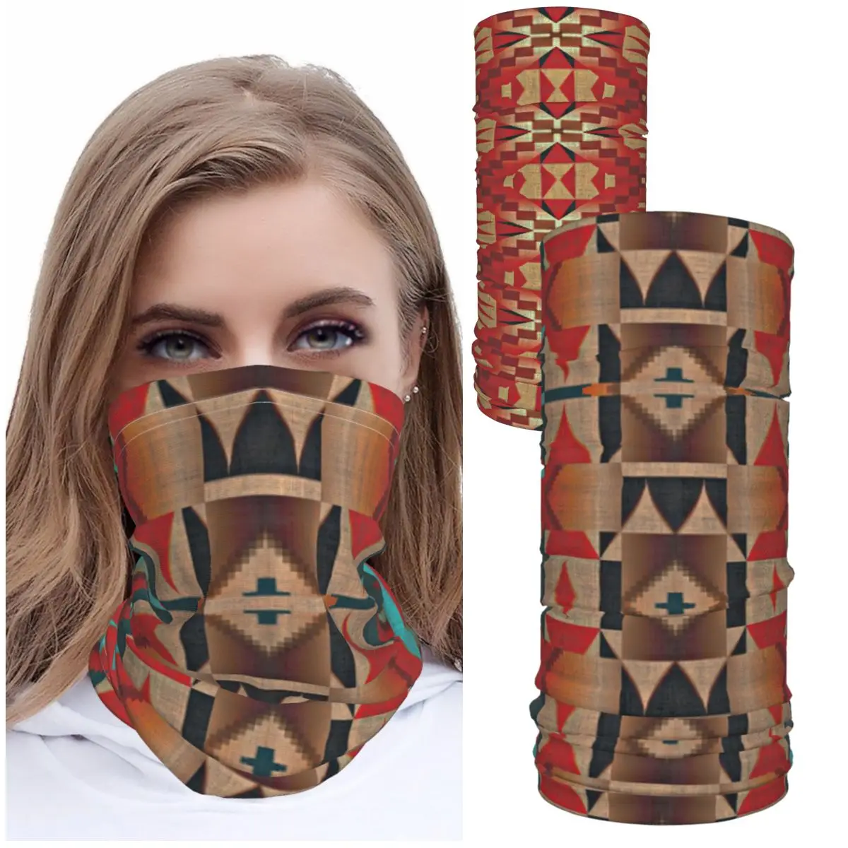 

Buff on neck HeadscarfIce silk bib scarf printed neck men's and women's scarf turban shawl accessories Scarf women