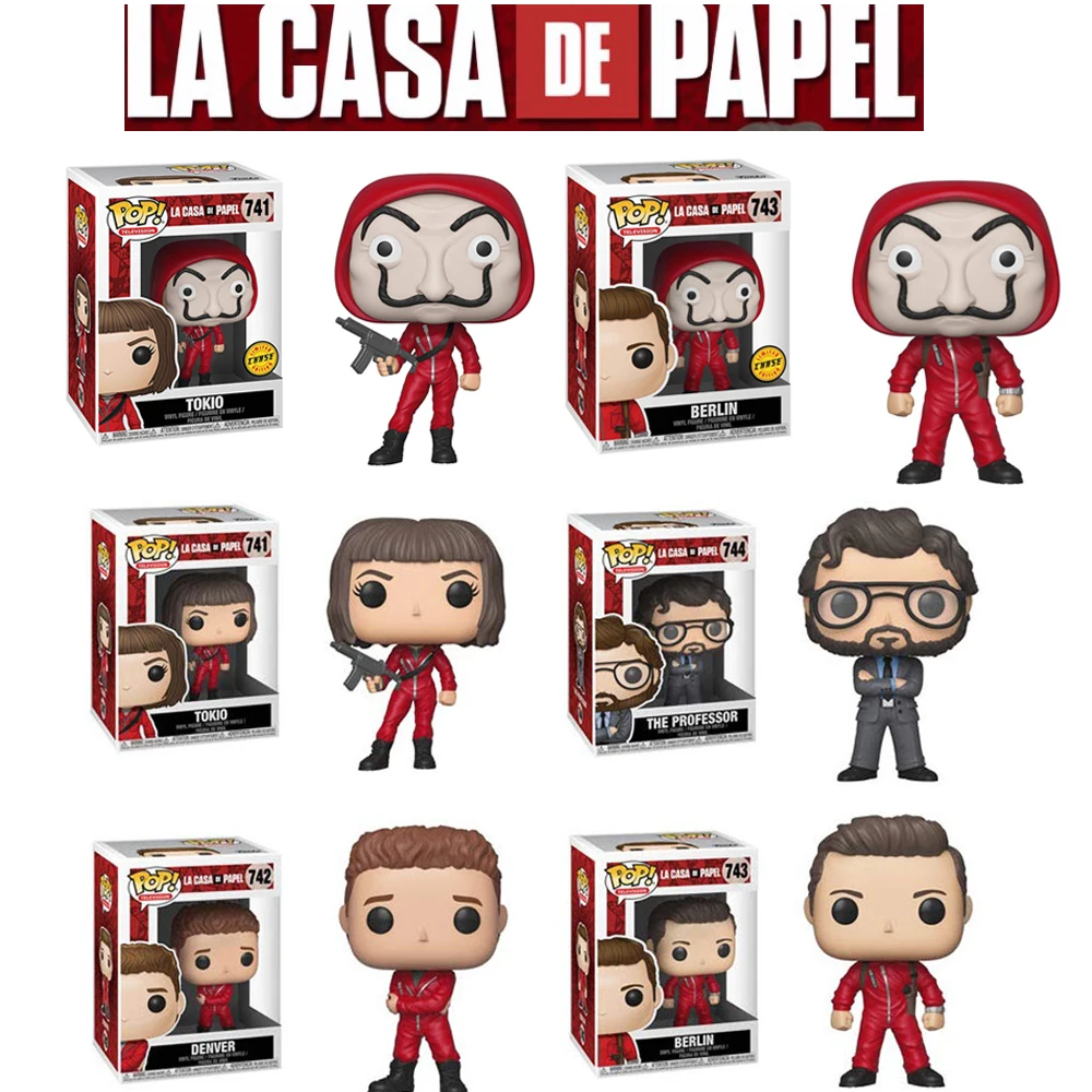 Funko POP La casa de papel Tokio The Processor Denver, Берлинские виниловые фигурки, коллекция brinquedos, модель игрушки