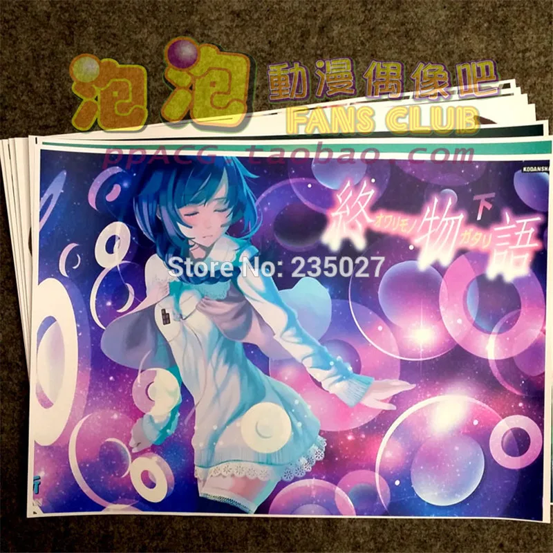 8 шт./компл. аниме Owarimonogatari плакат Oshino Ougi Shinobu настенные фотографии наклейки для