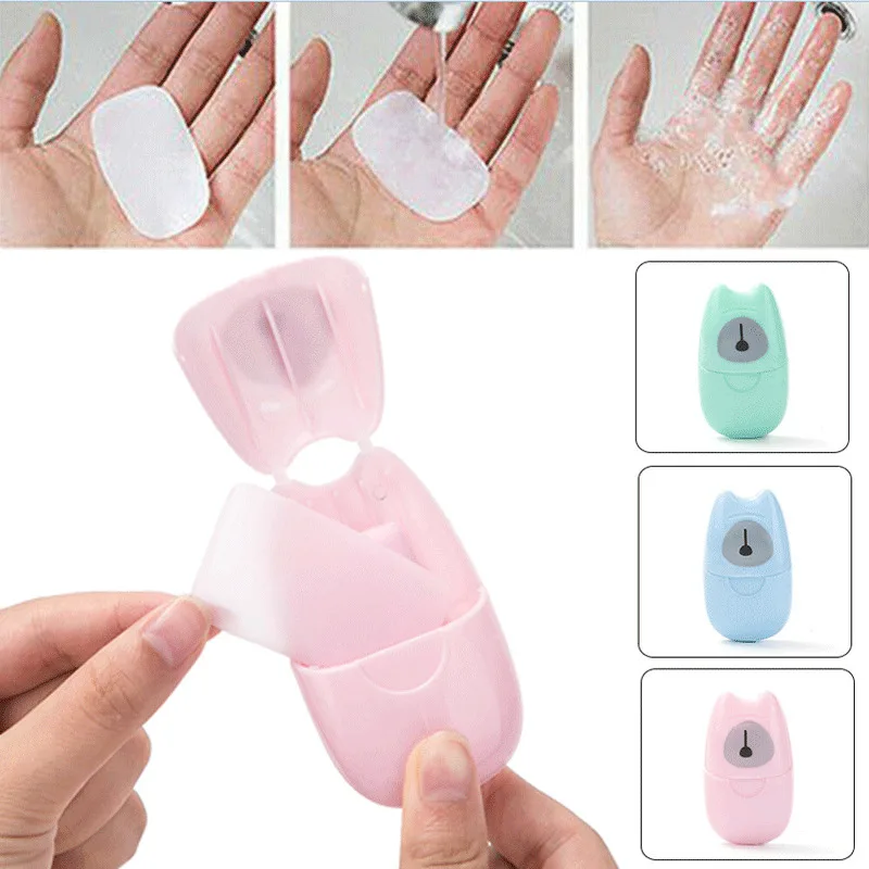 Путешествия 50 шт./компл. одноразовое мыло в коробке бумага портативная Ручная