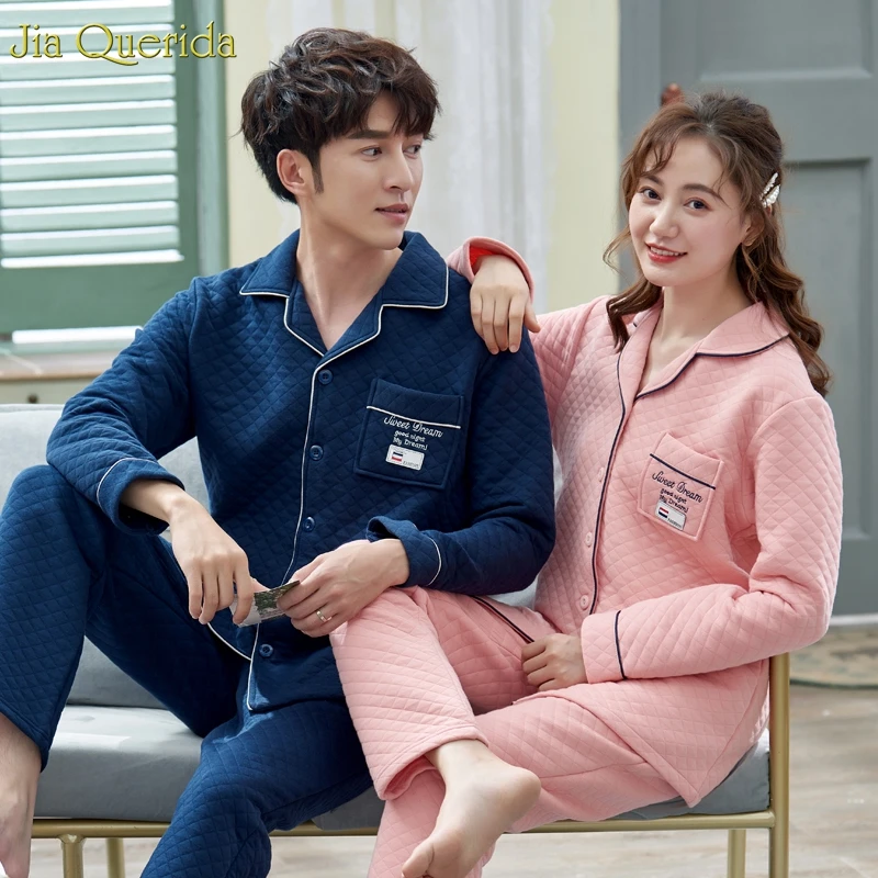 Семейная Пижама спальный костюм для пар 100% хлопчатобумажная ткань бриллиантовый