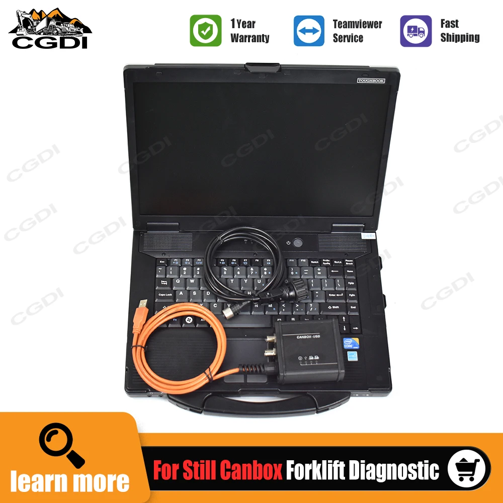 

Вилочный погрузчик Linde canbox Jungheinrich Toughbook CF52, полный набор инструментов для диагностики