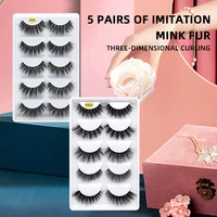 5 pairs of false eyelashes makeup 3d eyelashes natural soft thick eyelashes women makeup eyelash kits free shipping