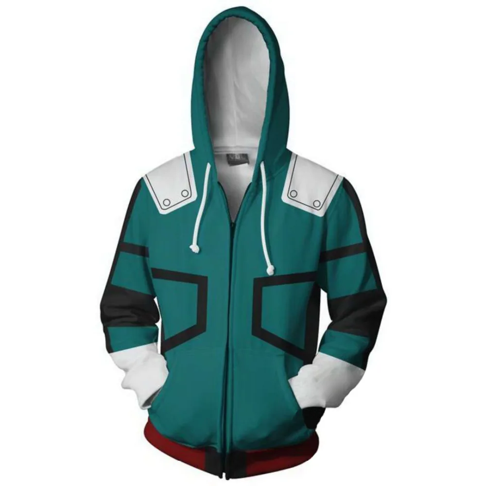 Толстовка с капюшоном надписью My hero academic izuku midoriya shouto todoroki boku no костюм для косплея