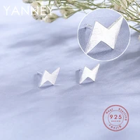 yanney silver color 2022 trendy fashion lightning tud earring simple single fold lightning jewelry party accessories gift