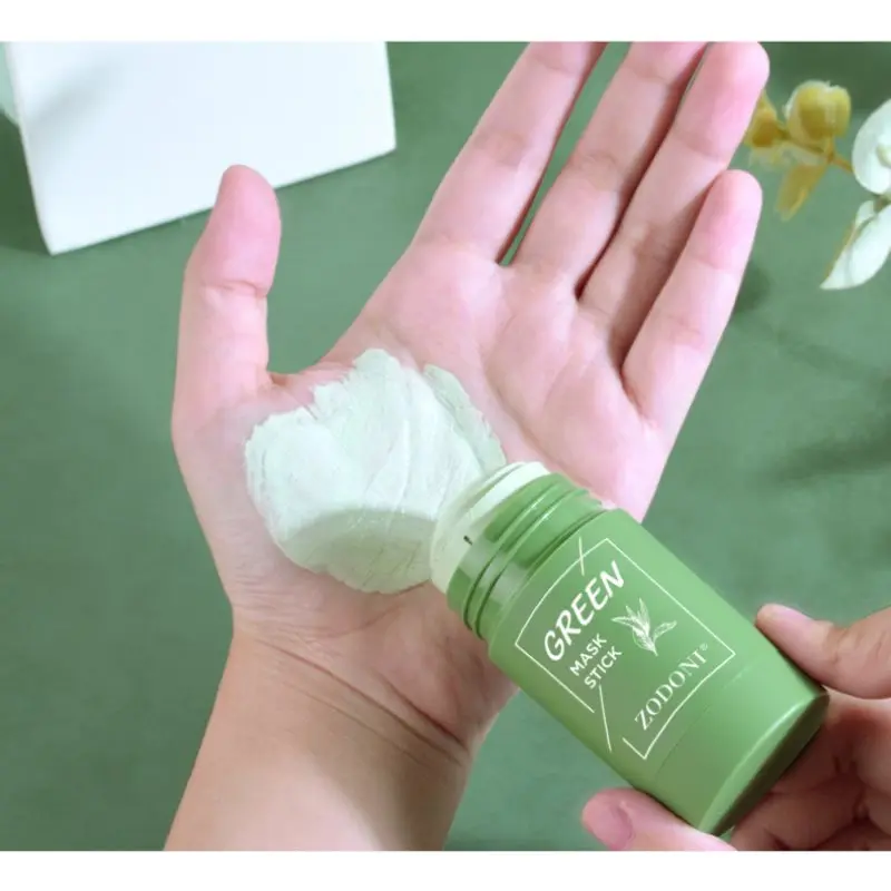 

Green Tea Deep Cleansing Mud Mask Oil Control Anti-Acne Eggplant Solid Masks Purifying Clay Stick Mask Moisturizing Skin Care