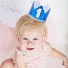 Воздушный шар из фольги в виде короны на годик, день рождения украшения детский душ, 1 год