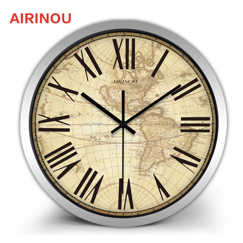 Настенные часы с картой мира деревянные картонные настенные для дома кухни офиса