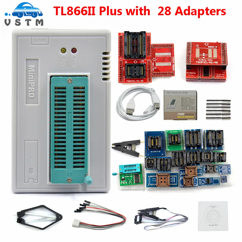 Программатор V10.41 TL866II Plus EEPROM PIC AVR USB универсальный BIOS nand программатор 24 93 25 mcu Bios EPROM