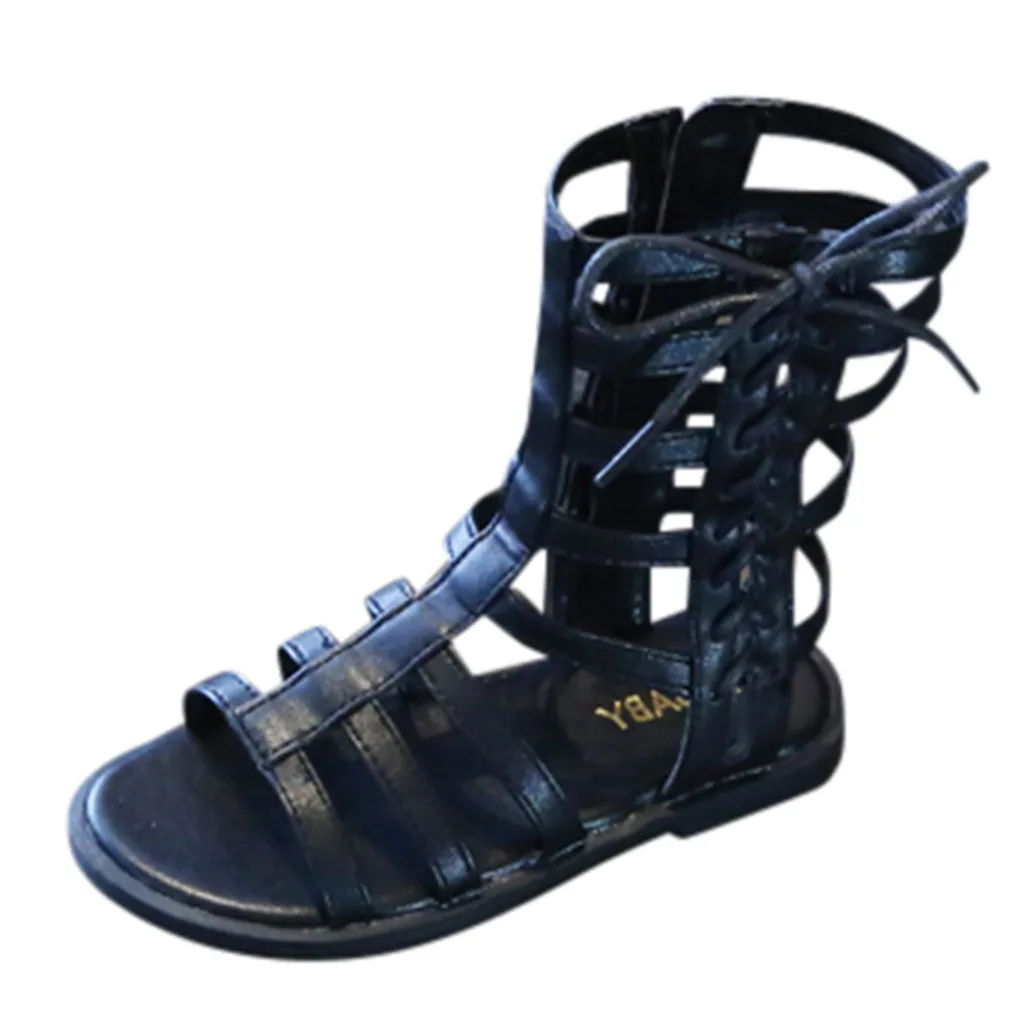 

2021 Summer Roman Children Sandals Toddler Infant Kids Baby Girls Summer Roman Princess Shoes Open Toe Zip Sandals baby booties