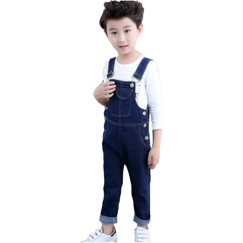 

Girls' back belt pants spring and autumn middle and big children's girls' jeans pants children's solid color boys' jeans back be