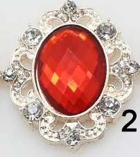 2 Ywxinxi Горячие 10 шт./lot25*30 металлический сплав стразы пряжка с плоской задней стороной для декорирования вестибюлей поделки Рождественские украшения аксессуары - Цвет: 2
