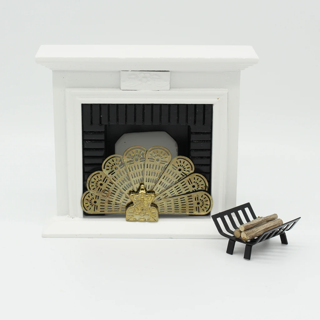 

Dollhouse Miniatures 1:12 Scale Metal Fireplace Fan Cover Model