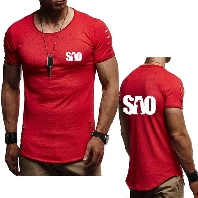 New 2020 Summer Men T-Shirt for Anime Sword Art Online SAO printing Mens Short Sleeve Fashion Casual Cotton male E | Автомобили и