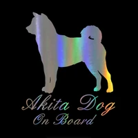 reflective reflective akita dog on board car stickers decals funny rear windshield bumper cover scratch accessories pvc1816cm