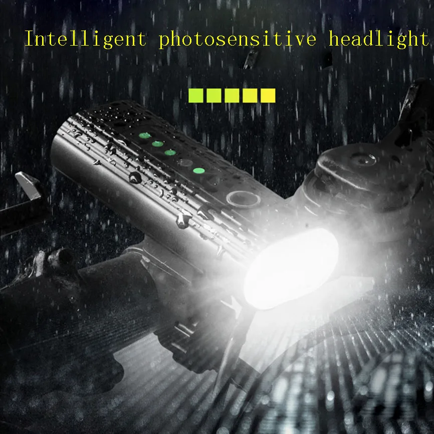 Умная Индукционная велосипед передний светильник USB светодиодный головной с