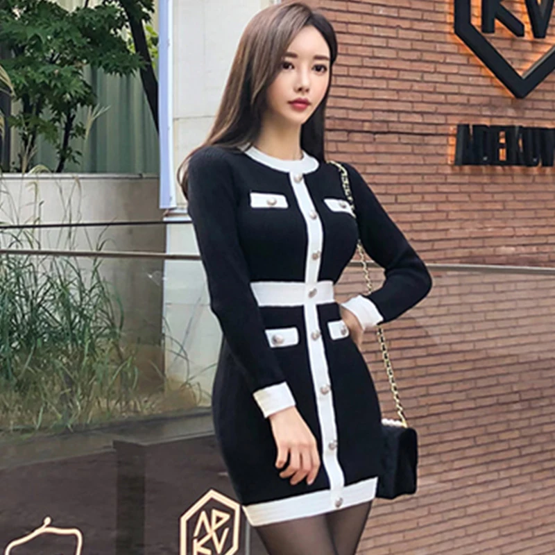 Женское винтажное платье карандаш H Han Queen Элегантное однобортное облегающее