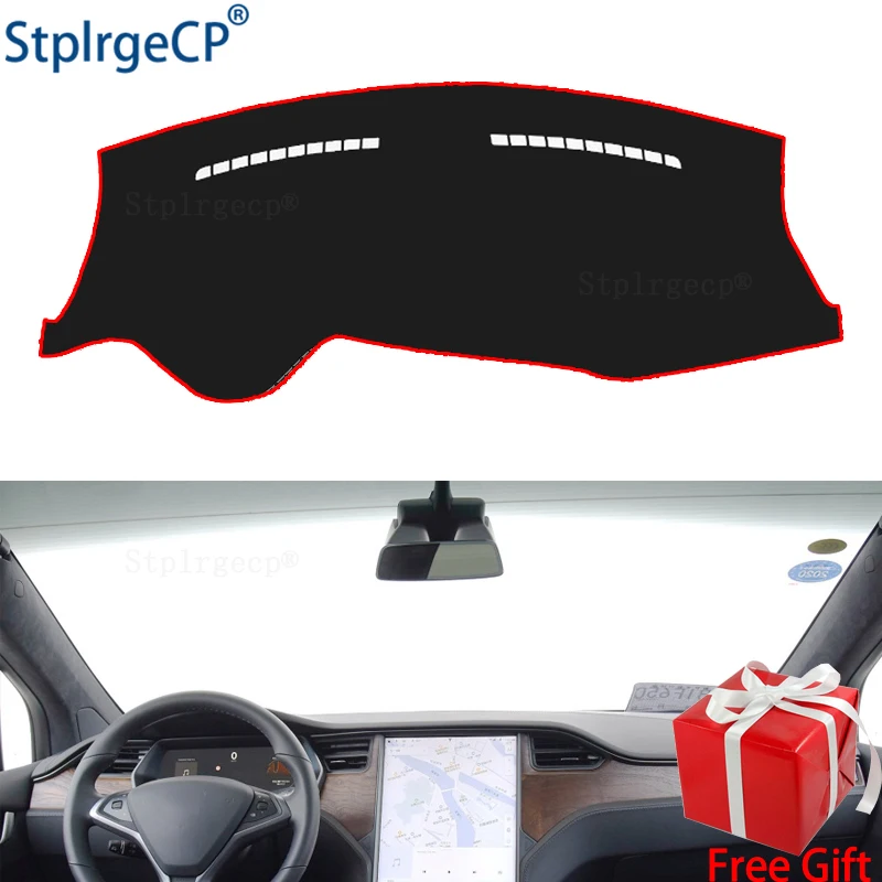 

for Tesla MODEL S 100D 60 75D P90D 85 70D P100D P85 dashboard mat Protective pad Shade Cushion Pad interior sticker accessories