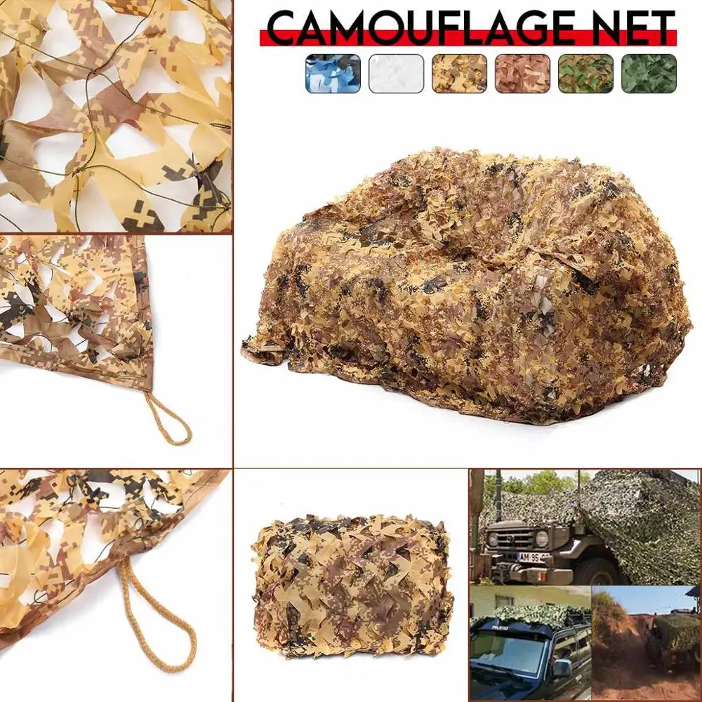 

1.5x2M Hunting Military Digital Desert Camouflage Nets Woodland Army Camo netting Camping Sun ShelterTent Shade sun shelter
