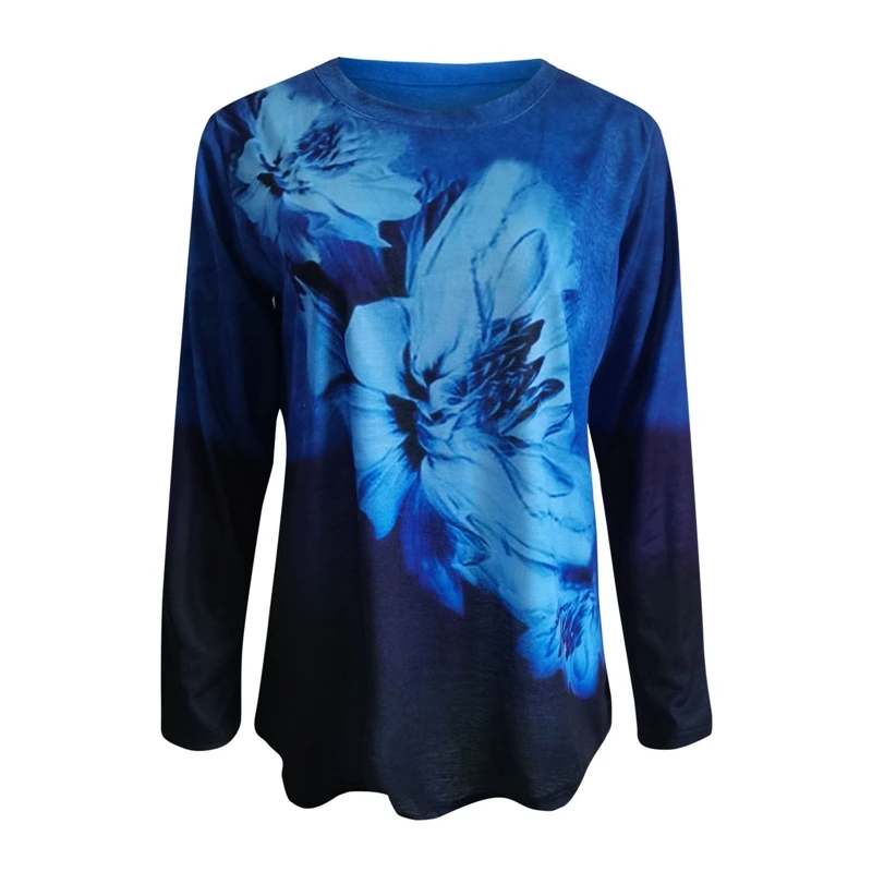 

Women'S Long Sleeve T-Shirt For Woman Clothing Fashion 2022 Spring Autumn Printing Tops Vintage Sexy Loose Turtleneck Tee Shirt