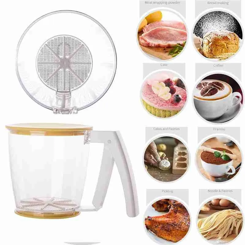 Сито для муки с крышкой креативное пластиковое сито Аксессуары выпечки | Дом и