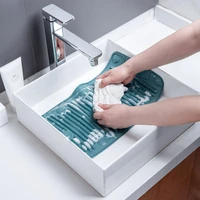 silicone clothes washing board thicken folding washboard bathroom kid clothes cleaning laundry scrubbing anti skid save space